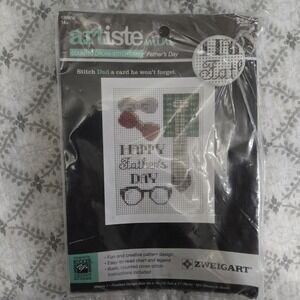 Zweigart Artiste Counted Cross Stitch Card Father's Day